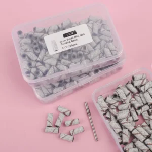 100pcs 3.1mm Sanding Bands for Nail Art - 180 Grit - Mini Nail Drill Bits for Manicure and Pedicure