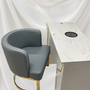 gray customer stool gold leg aceton resistance