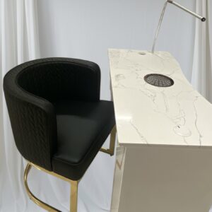 black client customer stool gold leg resistance aceton