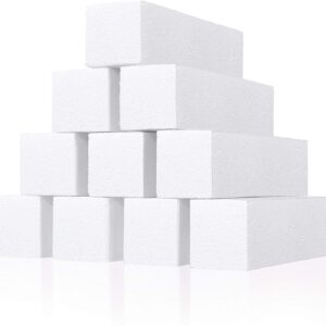 10 Pcs White Professional Nail Buffer Block – Best Nail File Sanding Block 4 Way Nail Buffer Manicure Pedicure Tools Nail Files and Buffers for Manicure Tool Kit and Pedicure Tools Set